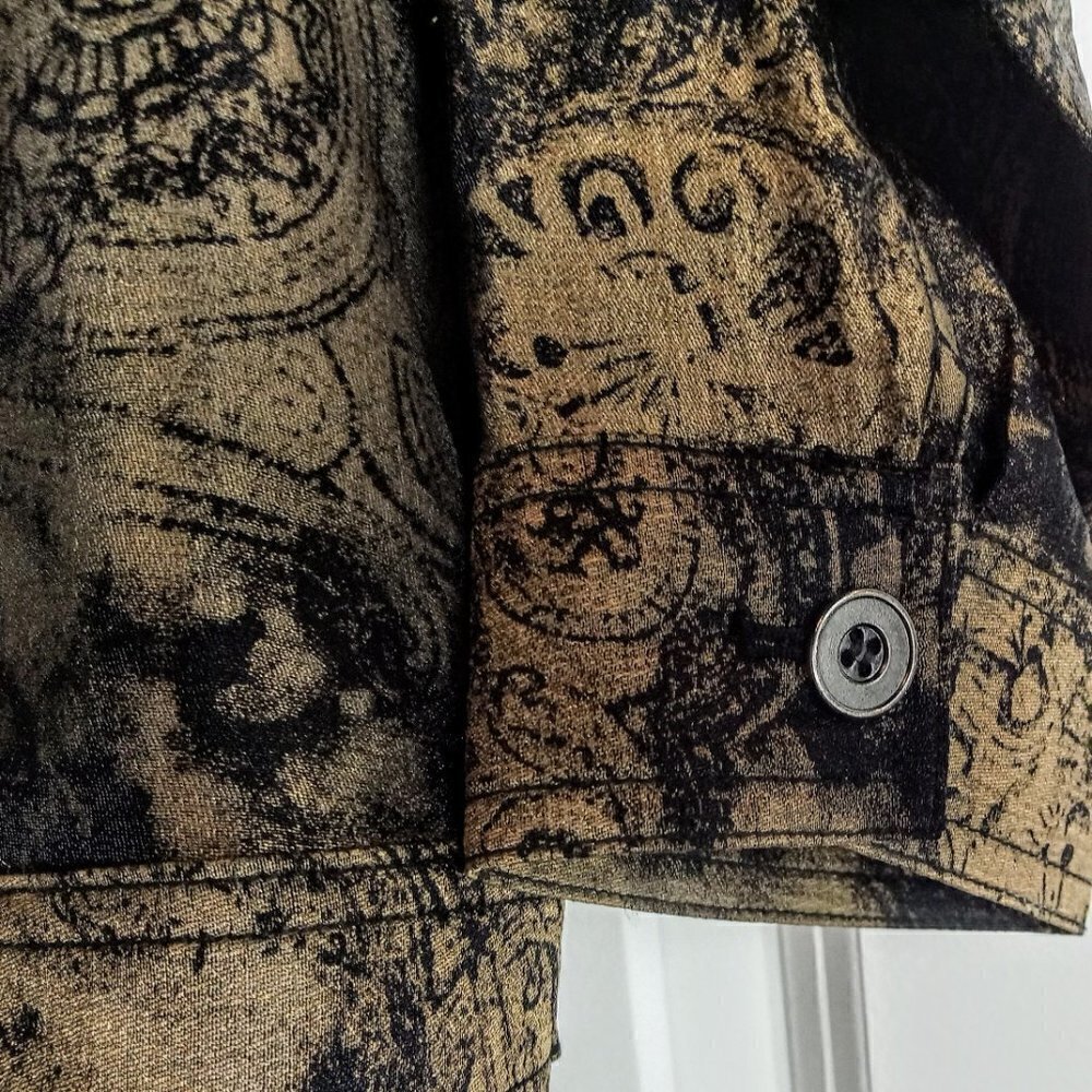 Ruby Rd. Black Bronze Abstract Print Jacket - Picture 6 of 9